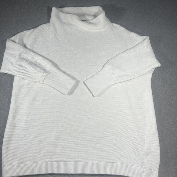Free People Sweaters - Free People Ottoman Slouchy White Turtleneck Sweater Woman's Medium RN: 66170